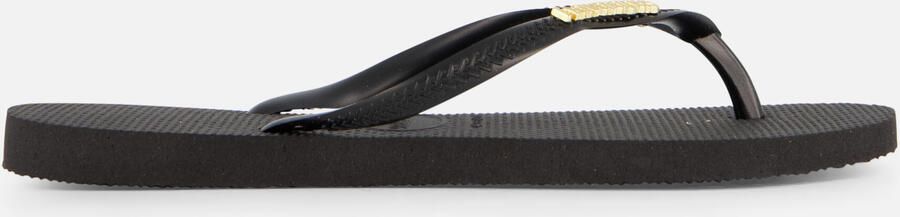HAVAIANAS Teenslippers Dames Slim Logo Metallic Maat: 37 38 Materiaal: Rubber Kleur: Zwart - Foto 9