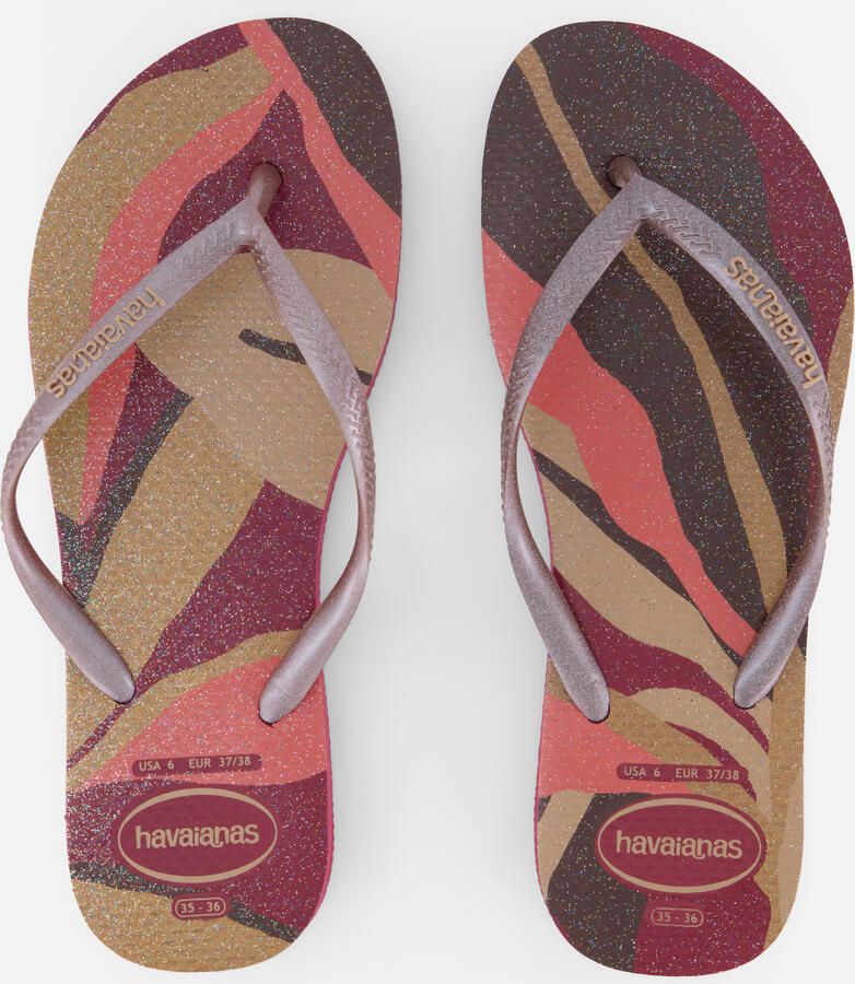 Havaianas Slim Palette Flow Flip Flops Dames Roze- Dames Roze - Foto 3