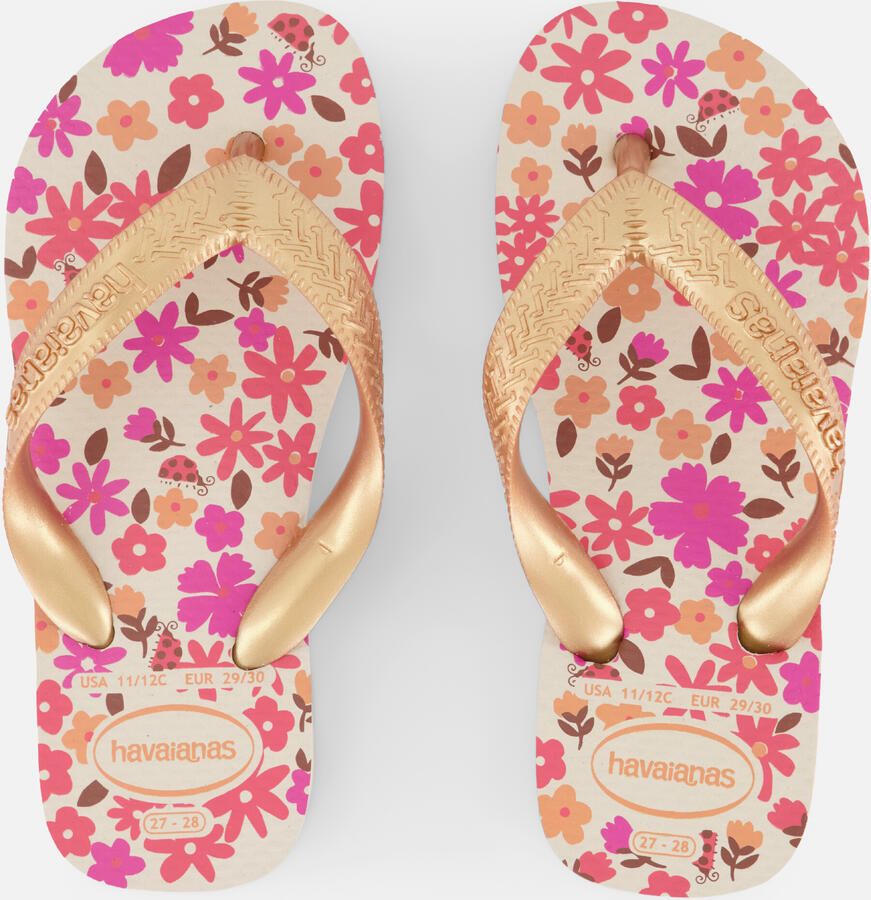 Havaianas HAV. KIDS FLORES BEIGE Goud Meisjes Slippers beige Goud - Foto 3