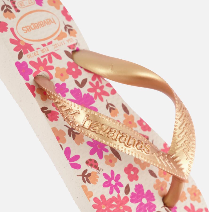 Havaianas HAV. KIDS FLORES BEIGE Goud Meisjes Slippers beige Goud - Foto 2