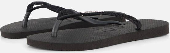 Havaianas Slim Glitter II Slippers zwart Rubber