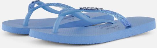 Havaianas Slim Glitter Slippers blauw Rubber