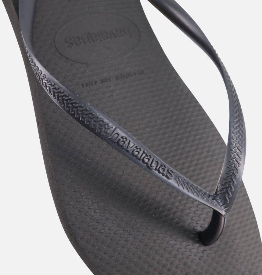 Havaianas Slim slippers zwart Rubber