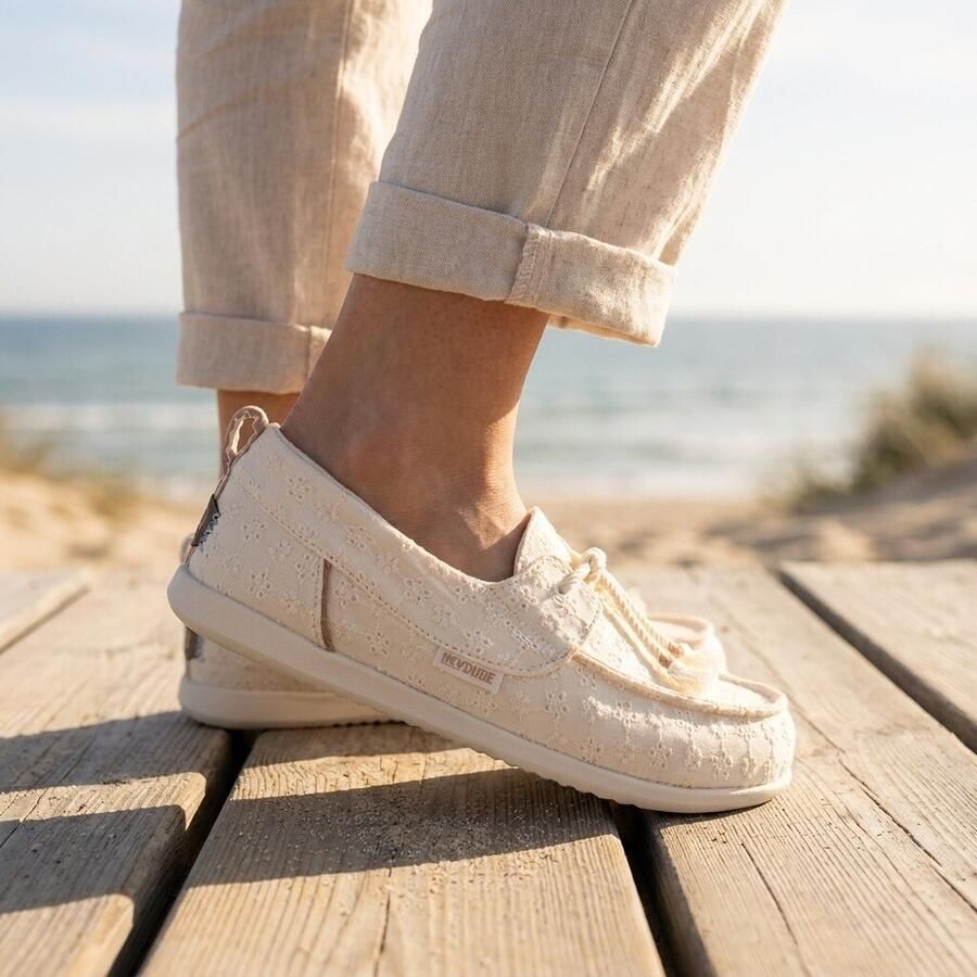 HEYDUDE Hey Dude Harbor Breeze Bootschoenen beige Textiel