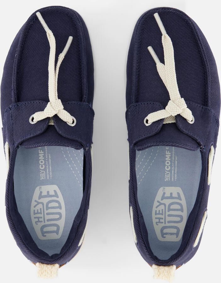 HEYDUDE Hey Dude Harbor Breeze Bootschoenen blauw Textiel - Foto 3
