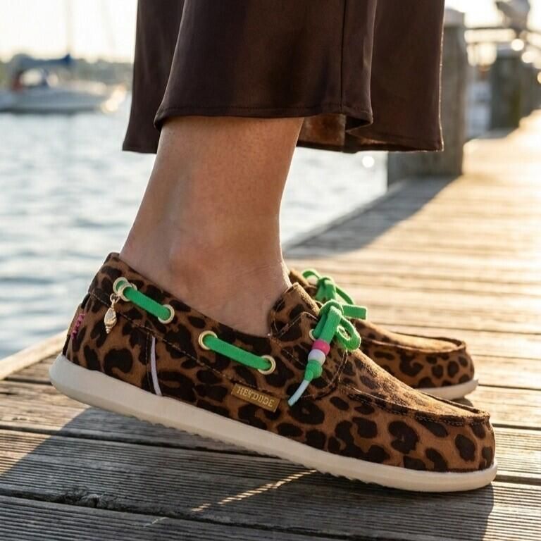 HEYDUDE Hey Dude Harbor Breeze Bootschoenen bruin Leopard - Foto 3