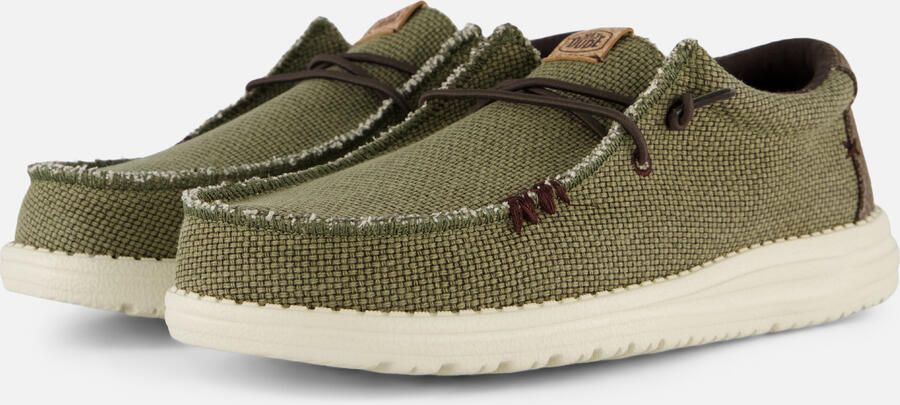 HEYDUDE Instappers Walli Braided Burnt HD40003-3CI Groen - Foto 3