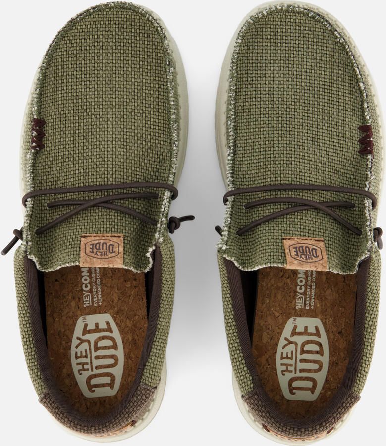 HEYDUDE Instappers Walli Braided Burnt HD40003-3CI Groen - Foto 4