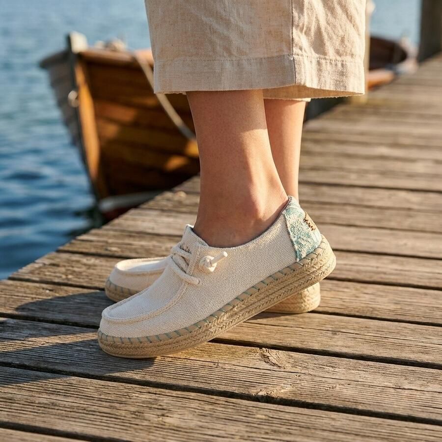 HEYDUDE Hey Dude Wendy Bootschoenen beige Textiel - Foto 2