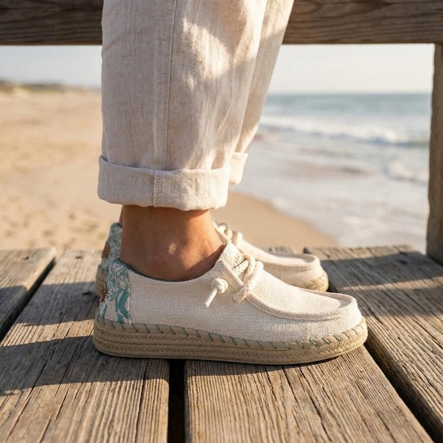 HEYDUDE Hey Dude Wendy Bootschoenen beige Textiel