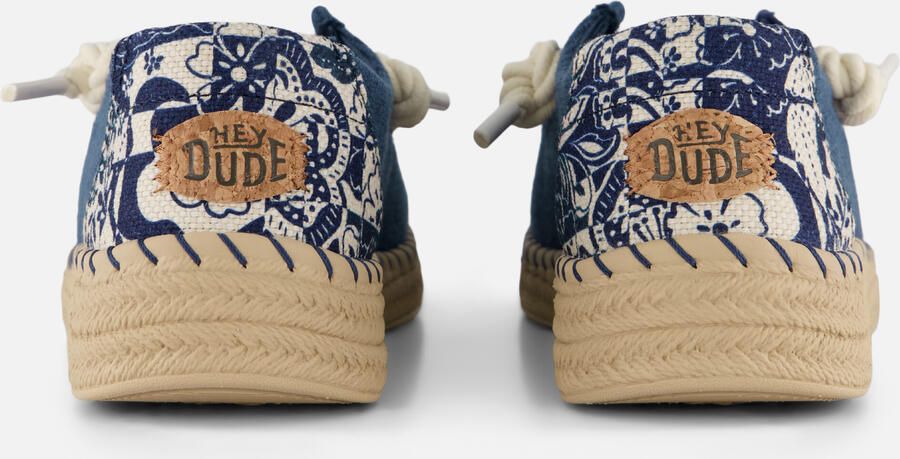 HEYDUDE Hey Dude Wendy Instappers blauw Textiel - Foto 4