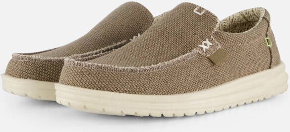 Hey Dude Casual Slip-On Canvas Schoen Brown Heren