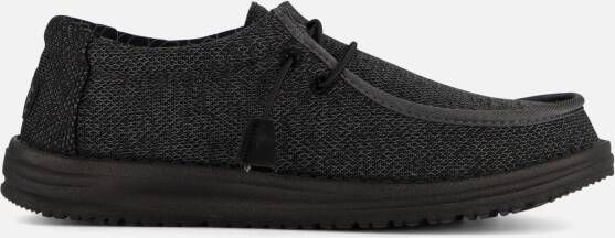 HEYDUDE Wally Sox Instappers zwart Canvas