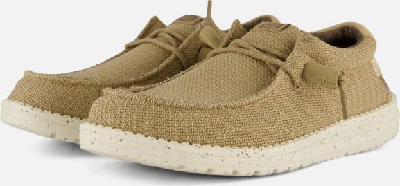 HEYDUDE Wally Sport Mesh Heren Instappers Tan White