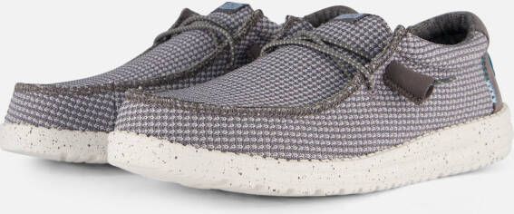 HEYDUDE Wally Sport Instappers grijs Canvas