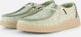 HEYDUDE Wendy Espadrille Retro Palm Dames Instappers Celadon Green White - Thumbnail 2