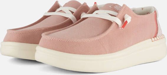 Hey Dude HEYDUDE Wendy Rise Veterschoenen roze Canvas Dames