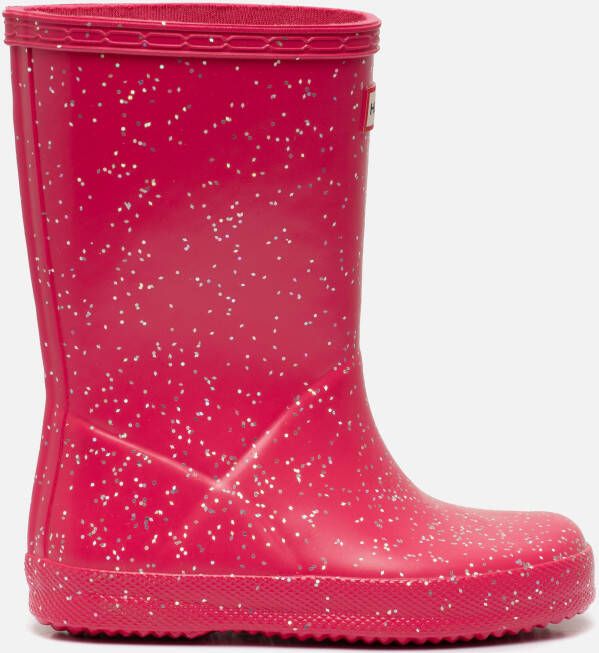 Hunter Glitter Regenlaarzen roze Rubber