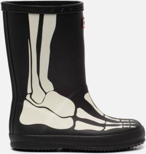 Hunter Skeleton Regenlaarzen zwart Rubber