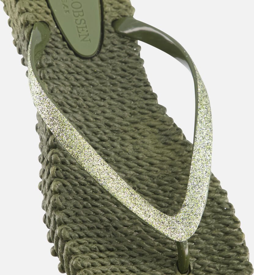 Ilse Jacobsen Hornbæk Ilse Jacobsen Cheerful01 teenslippers donkergroen-410 Green Dames - Foto 6