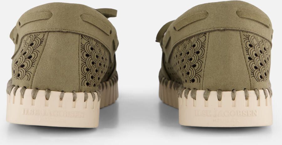 Ilse Jacobsen Instappers groen Textiel - Foto 3