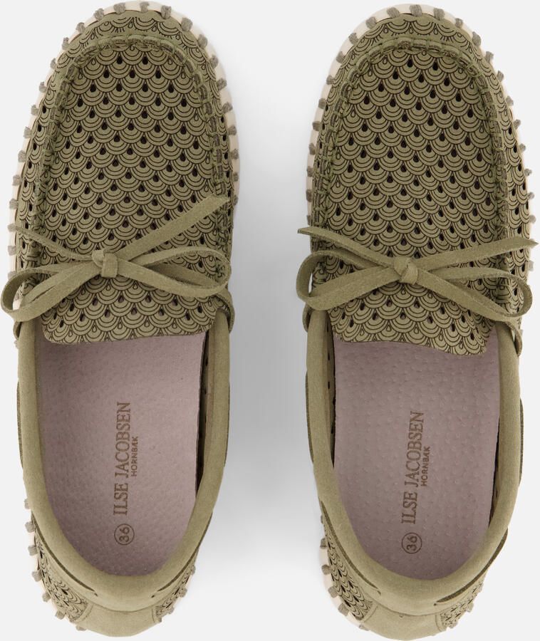 Ilse Jacobsen Instappers groen Textiel - Foto 2