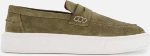 Invinci Instappers groen Suede