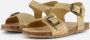 BunniesJR Babette Beach Meisjes Platte Sandalen Beige Print Imitatieleer Gesp - Thumbnail 2