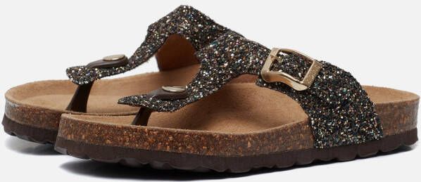 Kipling teenslipper zwart goud Imitatieleer All over print 32 - Foto 3