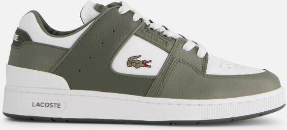 Lacoste Court Cage Sneakers wit Imitatieleer