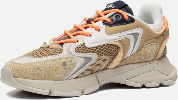 Lacoste Stijlvolle herensneakers van leer en stof Beige Heren - Foto 3