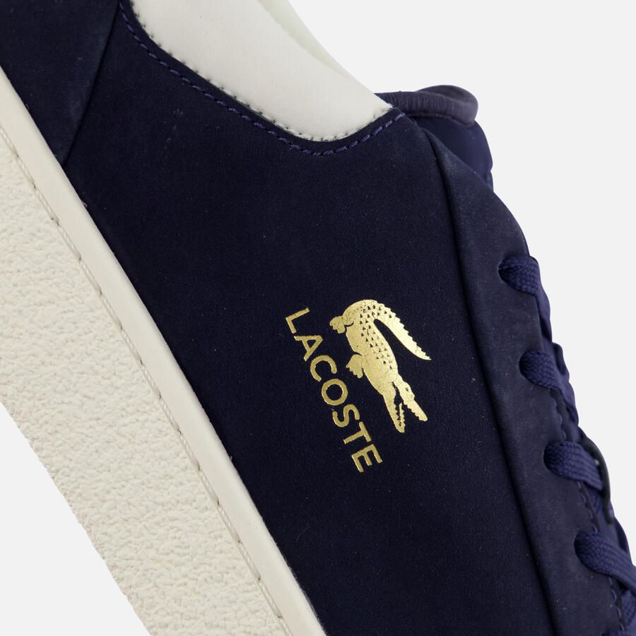 LACOSTE Lage Sneakers Heren Baseshot Premium Maat: 45 Materiaal: Nubuck Kleur: Blauw