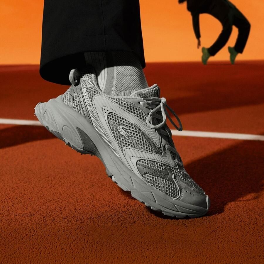 Lacoste L003 Neo Sneakers Heren Grijs Mesh Synthetisch