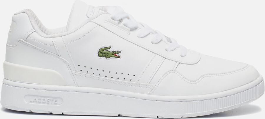 Lacoste Retro-geïnspireerde leren en synthetische sneakers White Heren