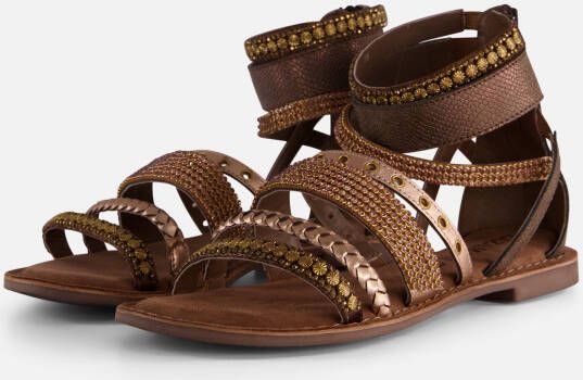 Lazamani Gladiator Sandalen bruin Synthetisch Dames