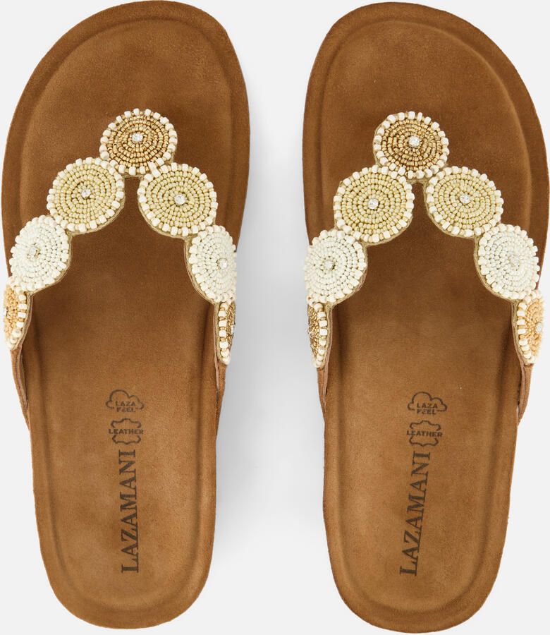 Toni Pons Mare Dames Teenslippers Suede Beige - Foto 3