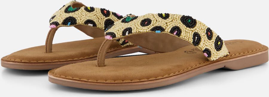 Lazamani Ebba Dames Slippers Leer Beige - Foto 5