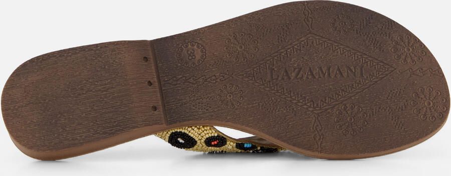 Lazamani Ebba Dames Slippers Leer Beige - Foto 4
