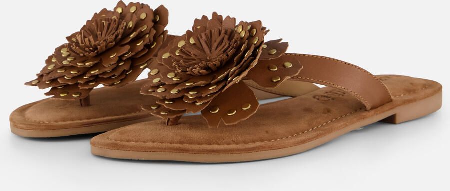 Lazamani Kira Dames Teenslippers Leer Tan - Foto 5