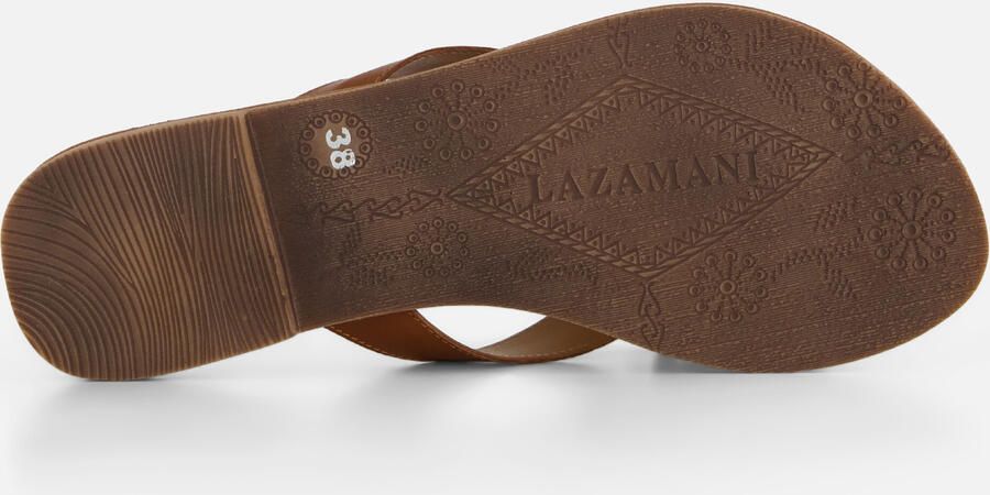 Lazamani Kira Dames Teenslippers Leer Tan - Foto 4