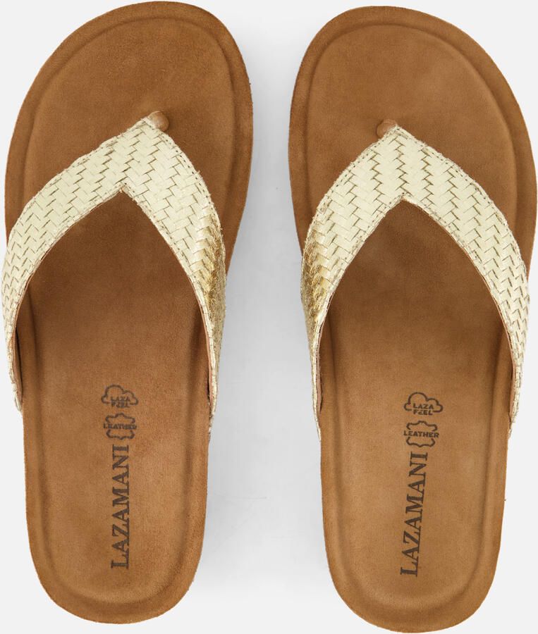 Laza i Leia Tjoe Wedge Slippers Goud - Foto 3