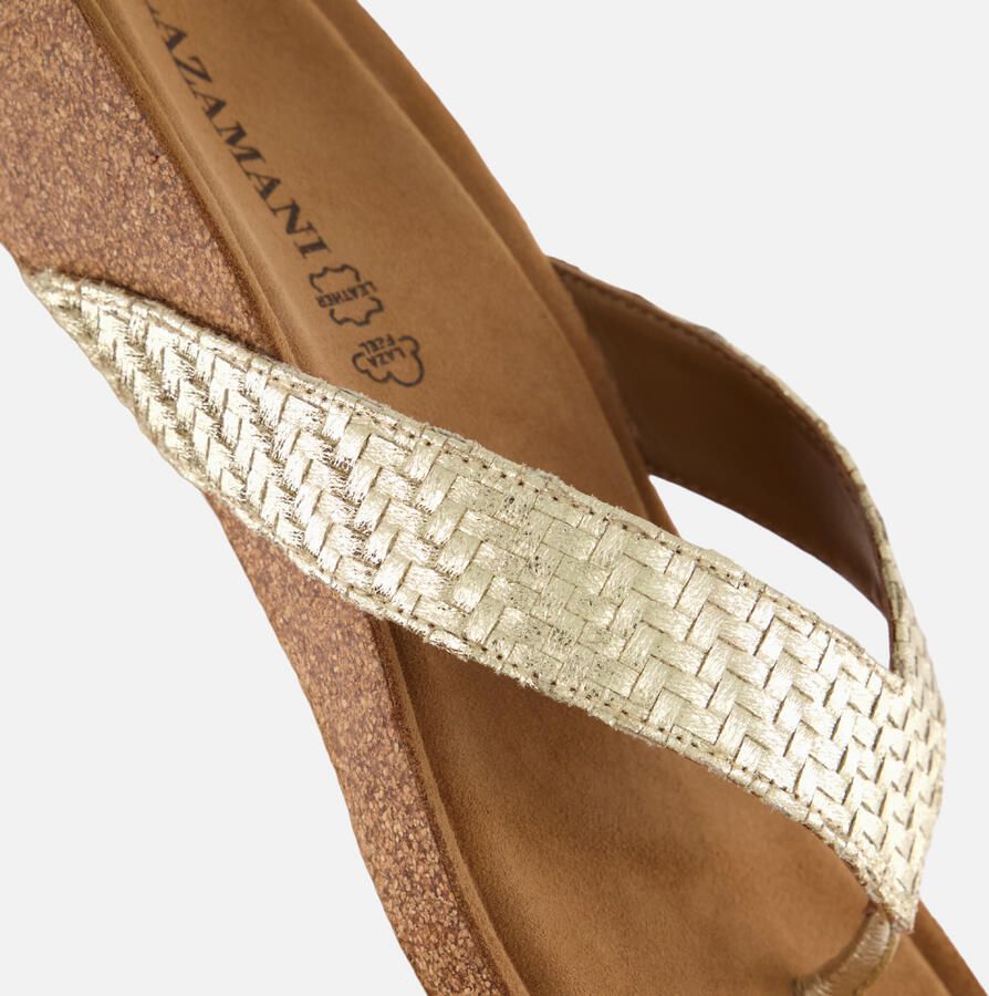 Laza i Leia Tjoe Wedge Slippers Goud - Foto 2