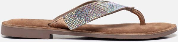 Lazamani Rainbow Slippers grijs Leer