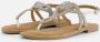 Lazamani Zilveren Sandaal met Strass en Kralen Gray Dames - Thumbnail 80
