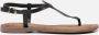 Lazamani Zwarte sandalen met reptielstructuur Black Dames - Thumbnail 3