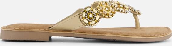 Lazamani Slippers beige Leer Dames