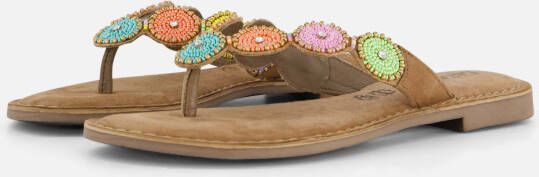 Lazamani Slippers cognac Leer