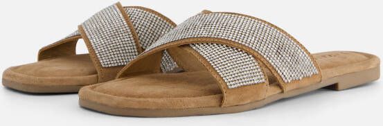 Lazamani Lexi Leren Dames Slippers Silver