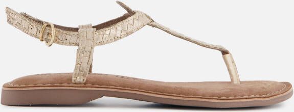 Lazamani T-band Sandalen goud Leer