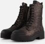 Lazamani Metallic Veterboots grijs Synthetisch - Thumbnail 8